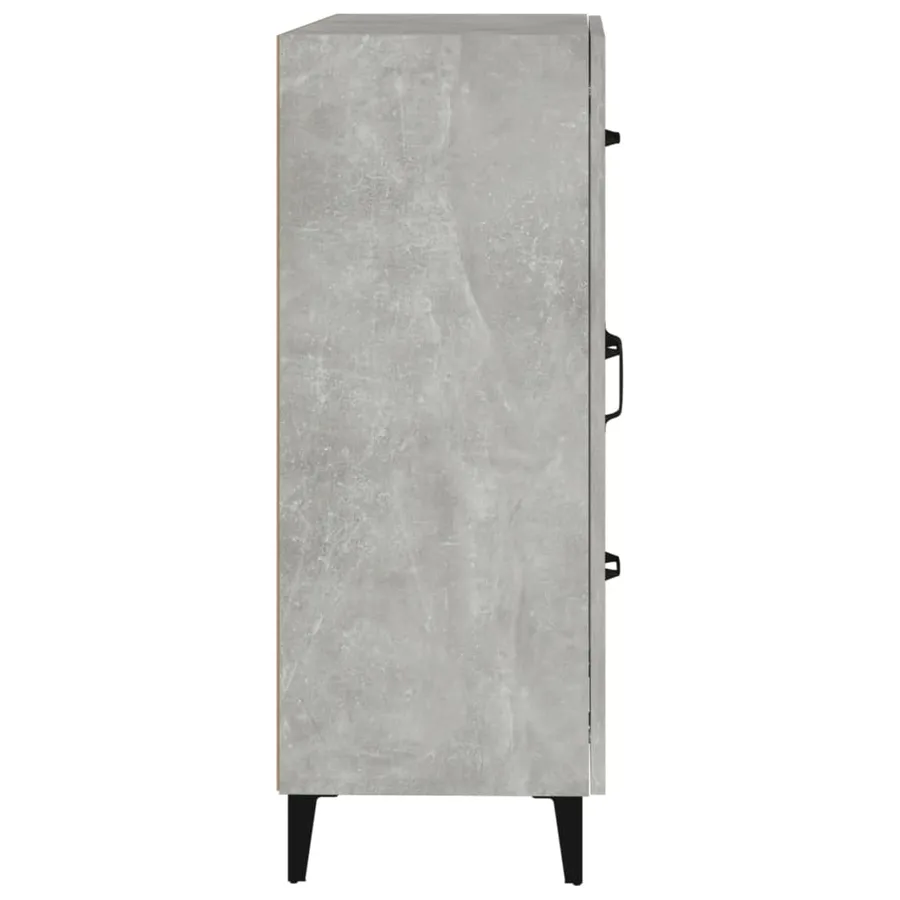 Buffet gris béton 69,5x34x90 cm bois d'ingénierie - 7