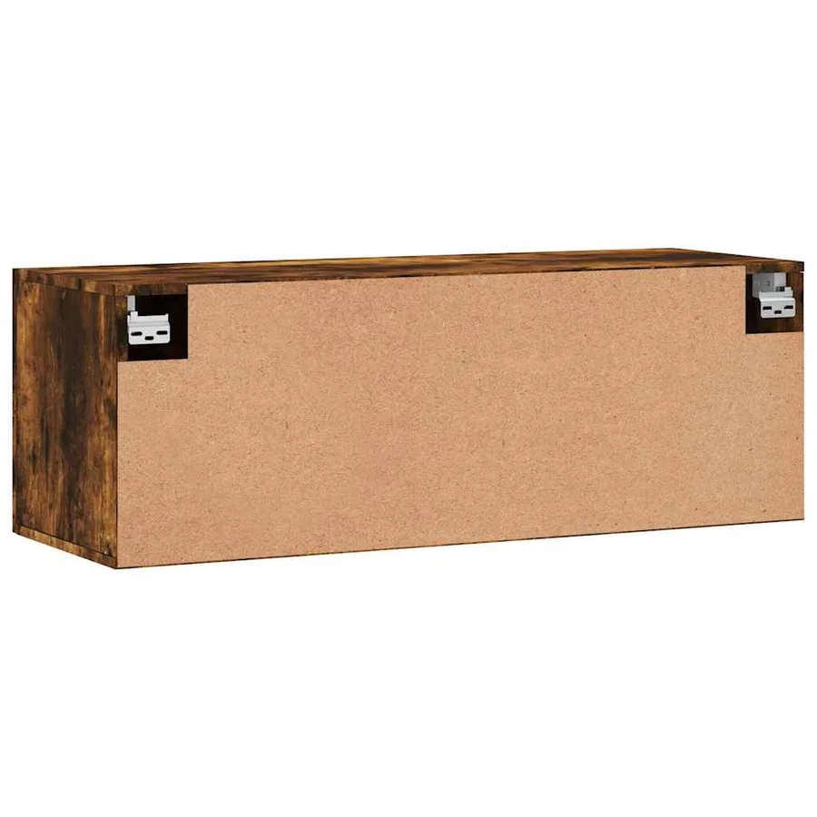 Armoire murale Chêne fumé 100x36,5x35 cm Bois d'ingénierie - 8