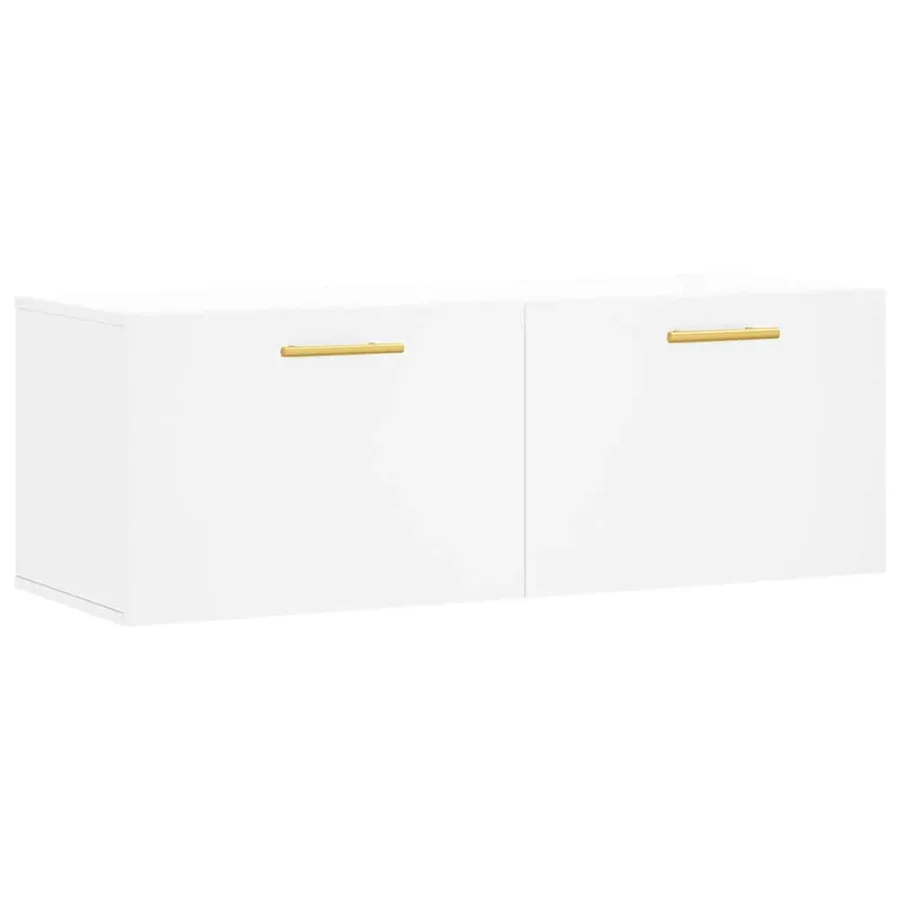 Armoire murale blanc 100x36,5x35 cm bois d'ingénierie - 2