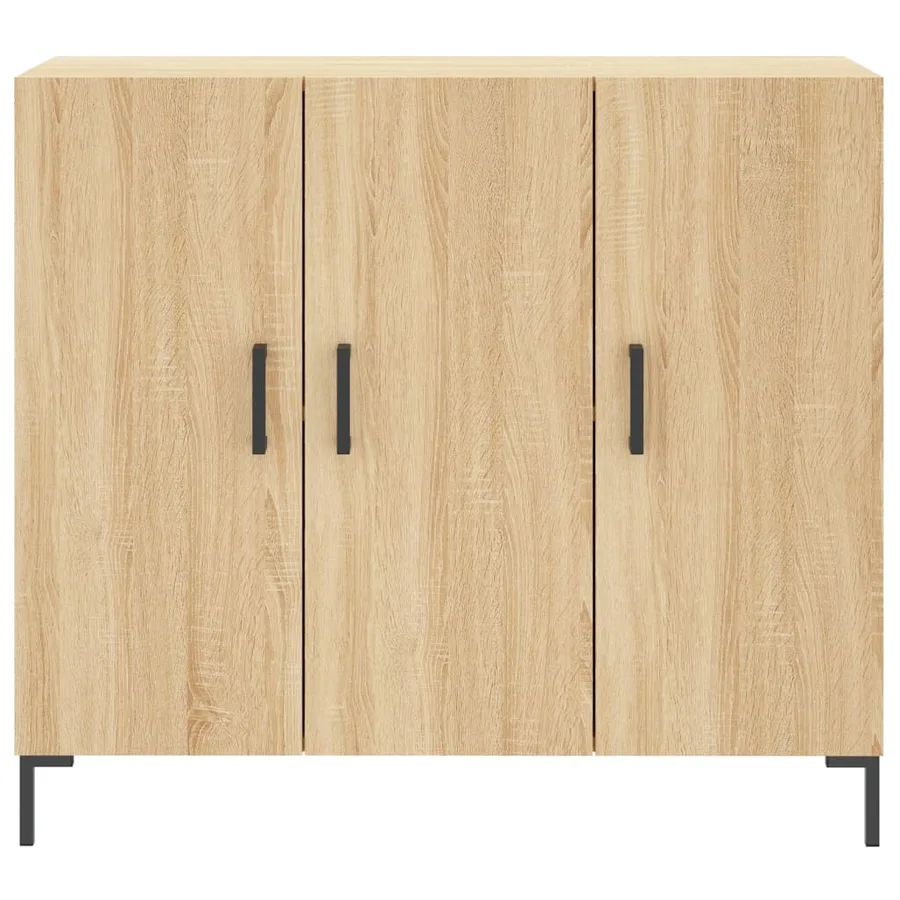 Buffet chêne sonoma 90x34x80 cm bois d'ingénierie - 6