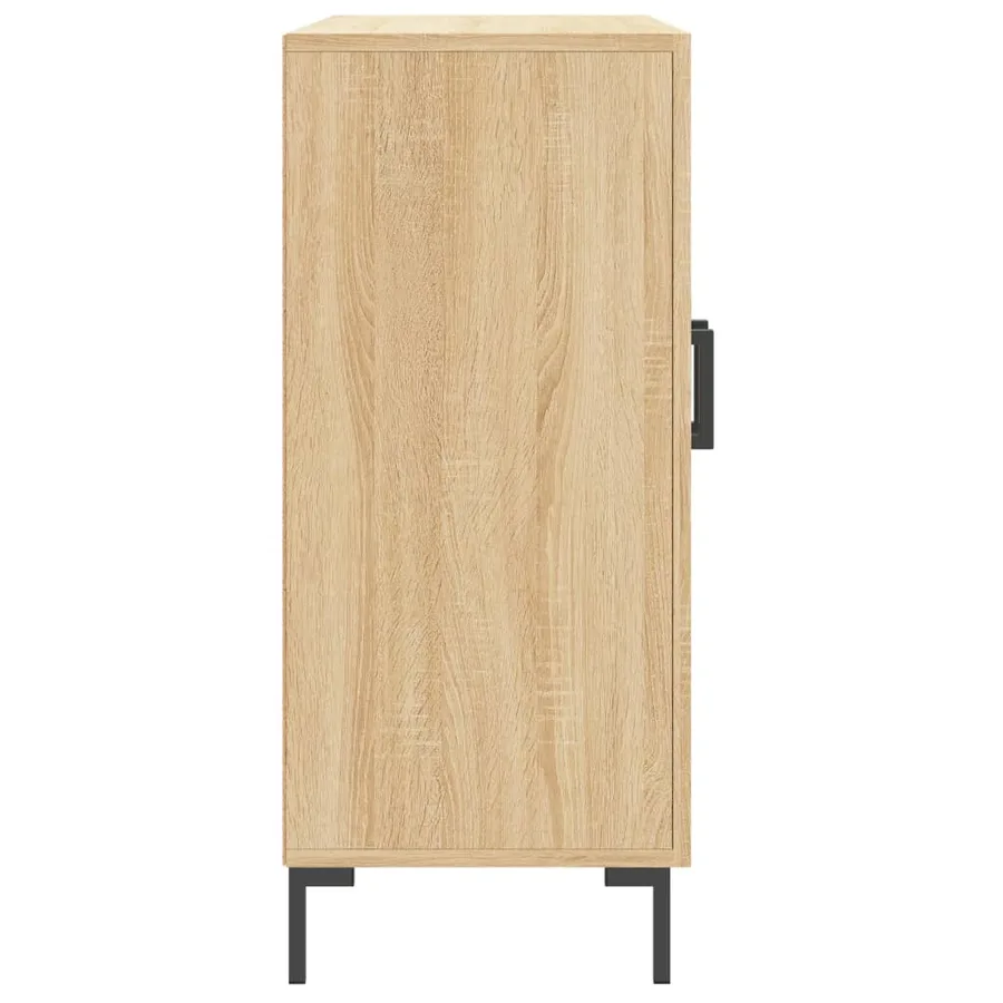Buffet chêne sonoma 90x34x80 cm bois d'ingénierie - 7