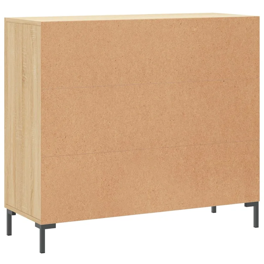 Buffet chêne sonoma 90x34x80 cm bois d'ingénierie - 8