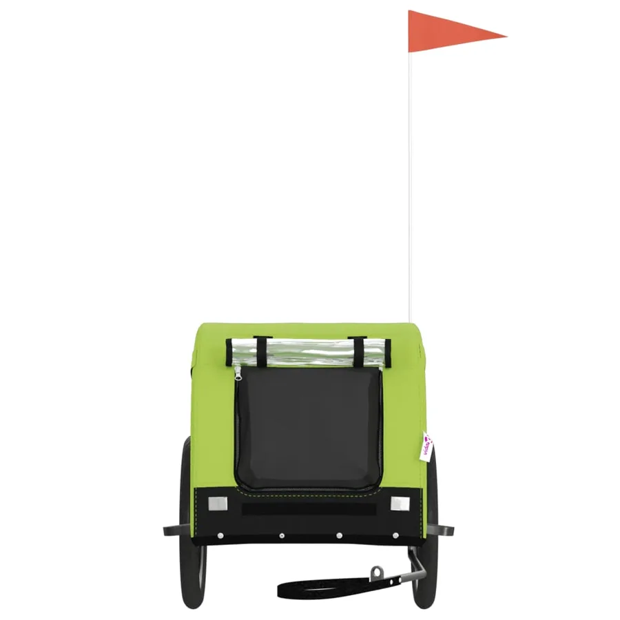 Remorque de vélo pour animaux de compagnie vert et noir - 3