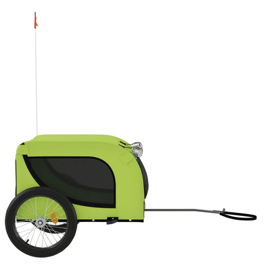 Remorque de vélo pour animaux de compagnie vert et noir - 5