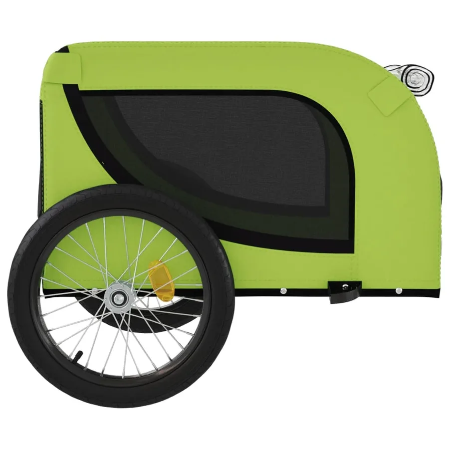 Remorque de vélo pour animaux de compagnie vert et noir - 6