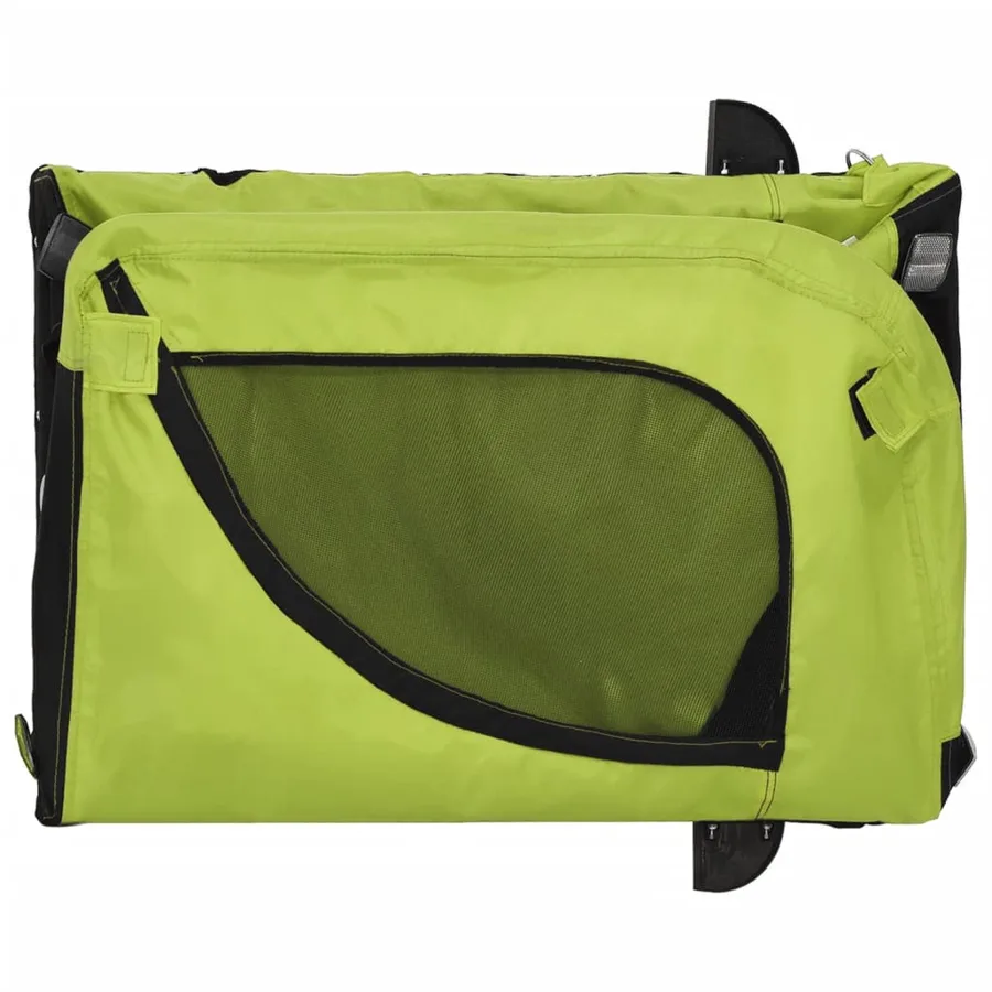 Remorque de vélo pour animaux de compagnie vert et noir - 8