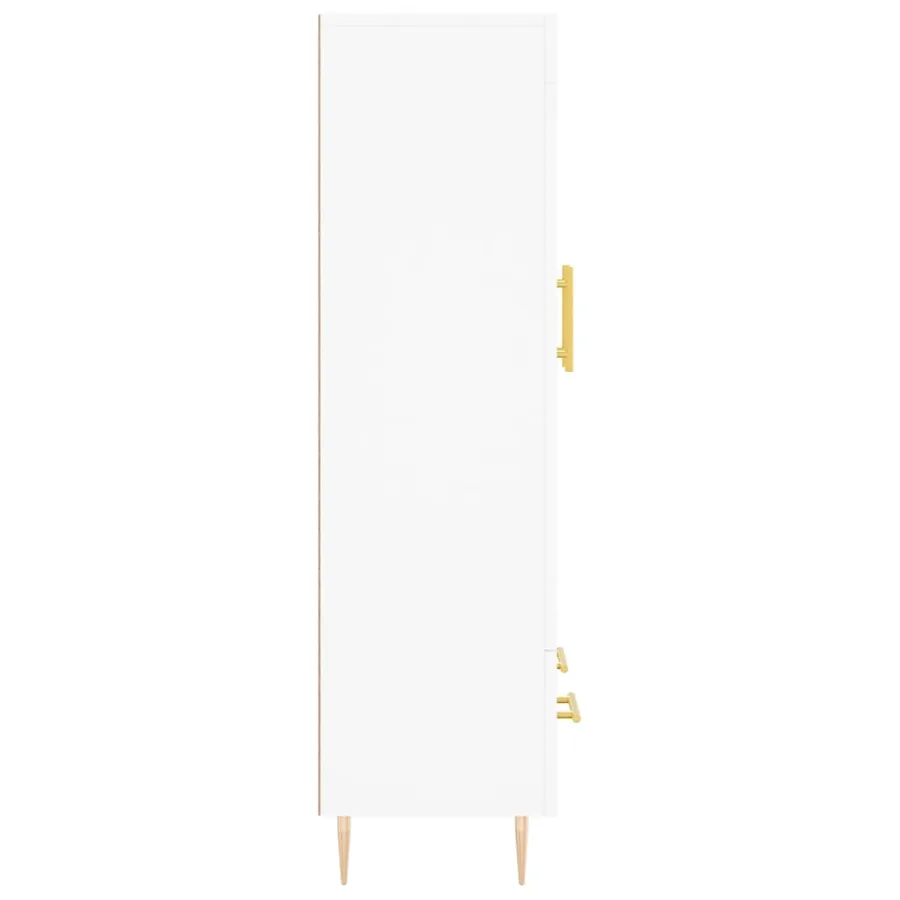 Buffet haut blanc 69,5x31x115 cm bois d'ingénierie - 7