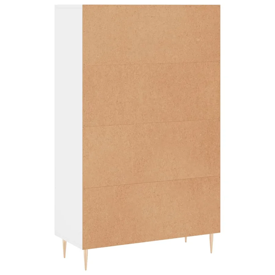 Buffet haut blanc 69,5x31x115 cm bois d'ingénierie - 8