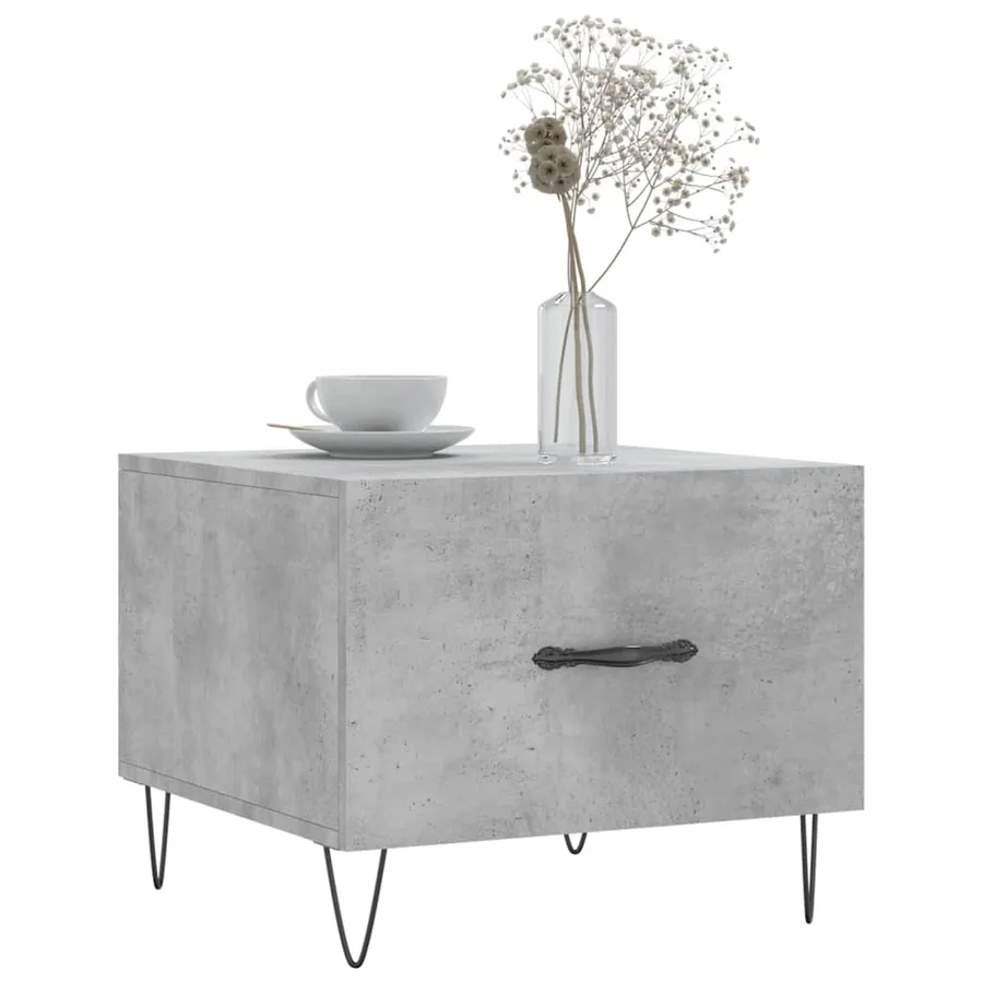 Tables basses 2 pcs gris béton 50x50x40 cm bois d'ingénierie - 3