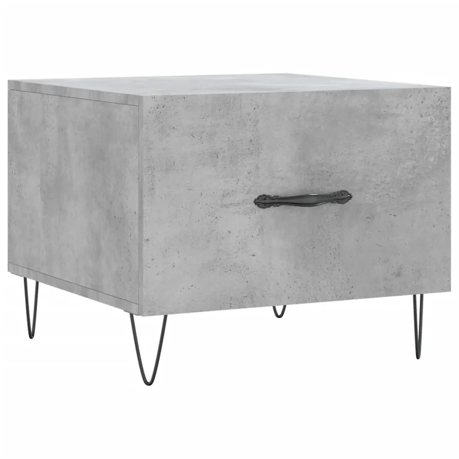 Tables basses 2 pcs gris béton 50x50x40 cm bois d'ingénierie - 5
