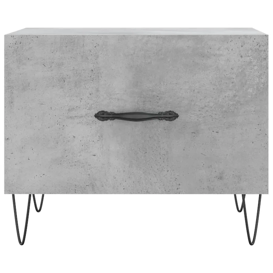 Tables basses 2 pcs gris béton 50x50x40 cm bois d'ingénierie - 6