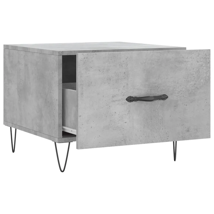 Tables basses 2 pcs gris béton 50x50x40 cm bois d'ingénierie - 7