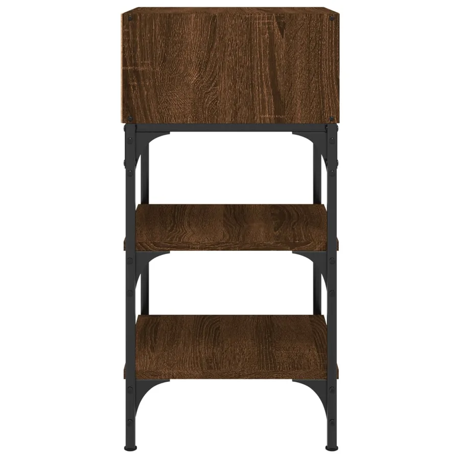 Tables de chevet 2 pcs chêne marron 35x34,5x70 cm - 6