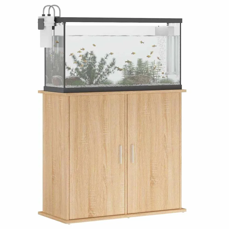 Support d'aquarium Chêne Sonoma 81x36x73 cm Bois d'ingénierie - 3