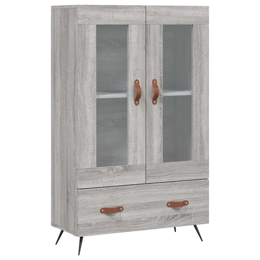 Buffet haut sonoma gris 69,5x31x115 cm bois d'ingénierie - 2
