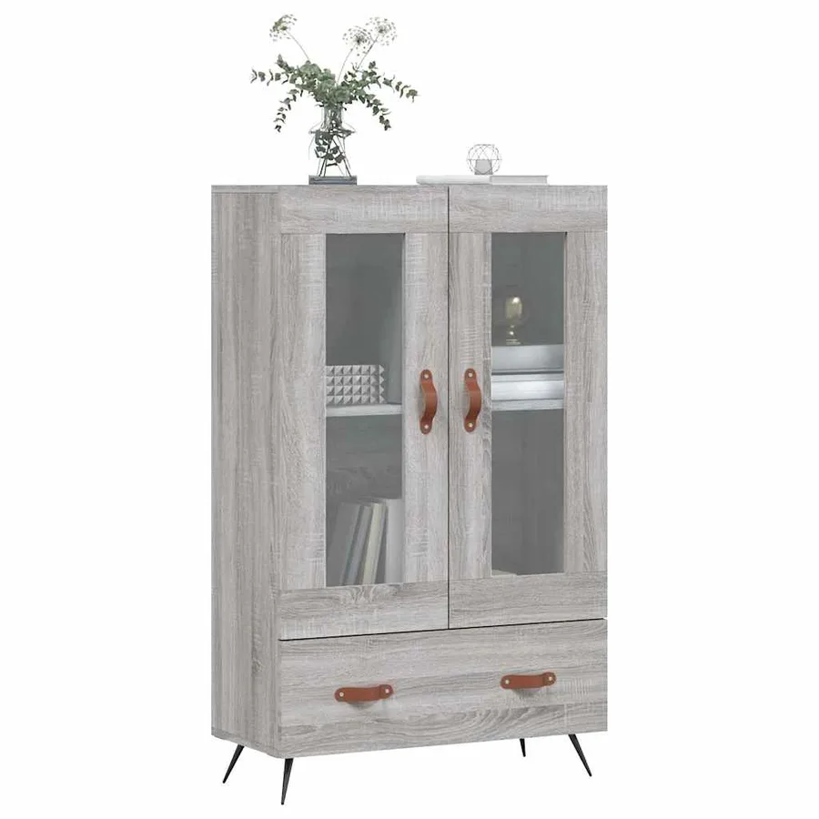 Buffet haut sonoma gris 69,5x31x115 cm bois d'ingénierie - 3
