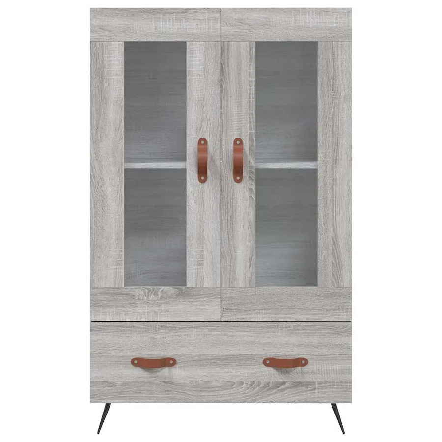 Buffet haut sonoma gris 69,5x31x115 cm bois d'ingénierie - 6