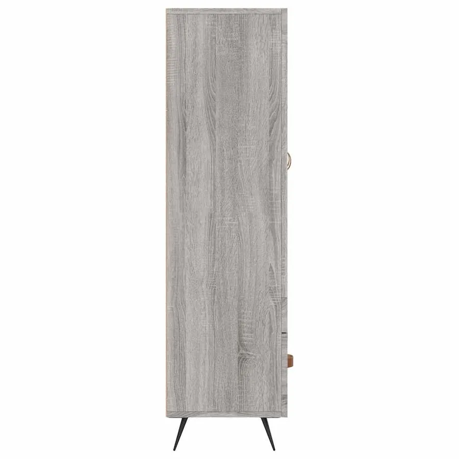 Buffet haut sonoma gris 69,5x31x115 cm bois d'ingénierie - 7