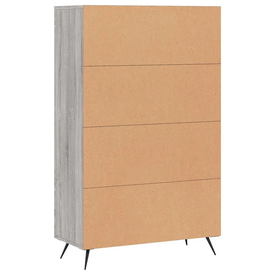 Buffet haut sonoma gris 69,5x31x115 cm bois d'ingénierie - 8