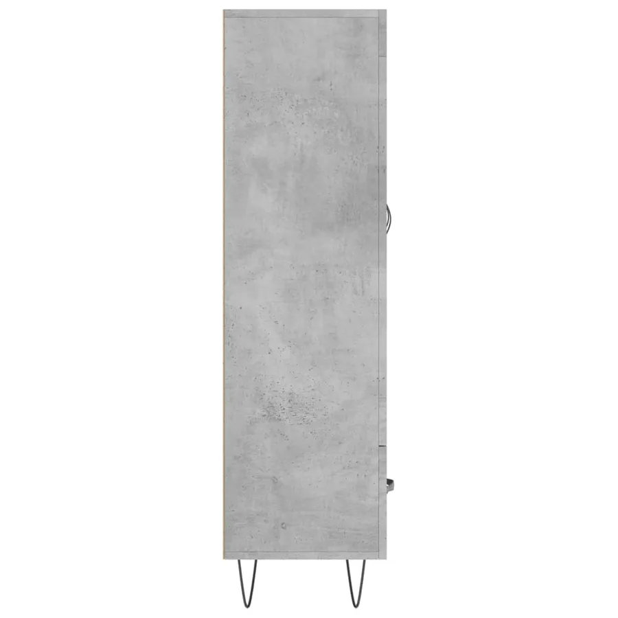 Buffet haut gris béton 69,5x31x115 cm bois d'ingénierie - 7