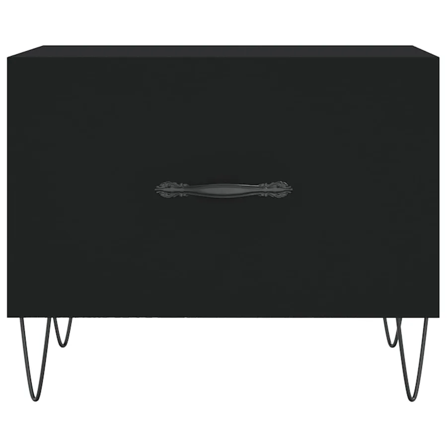 Table basse Noir 50x50x40 cm Bois d'ingénierie - 5