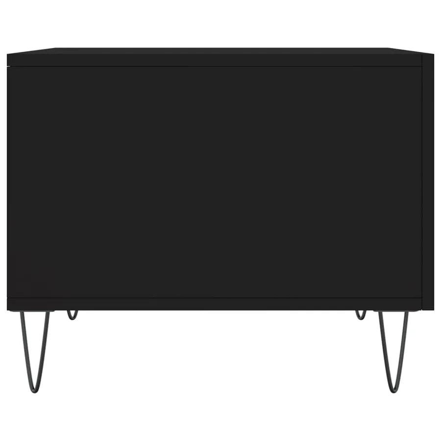 Table basse Noir 50x50x40 cm Bois d'ingénierie - 7