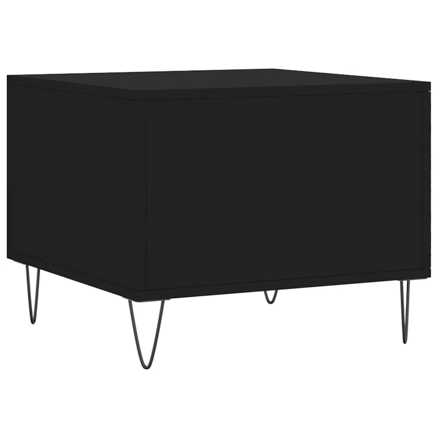Table basse Noir 50x50x40 cm Bois d'ingénierie - 8