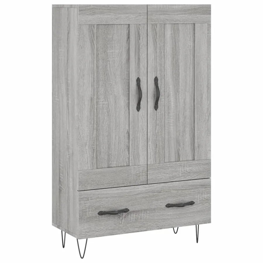Buffet haut sonoma gris 69,5x31x115 cm bois d'ingénierie - 2
