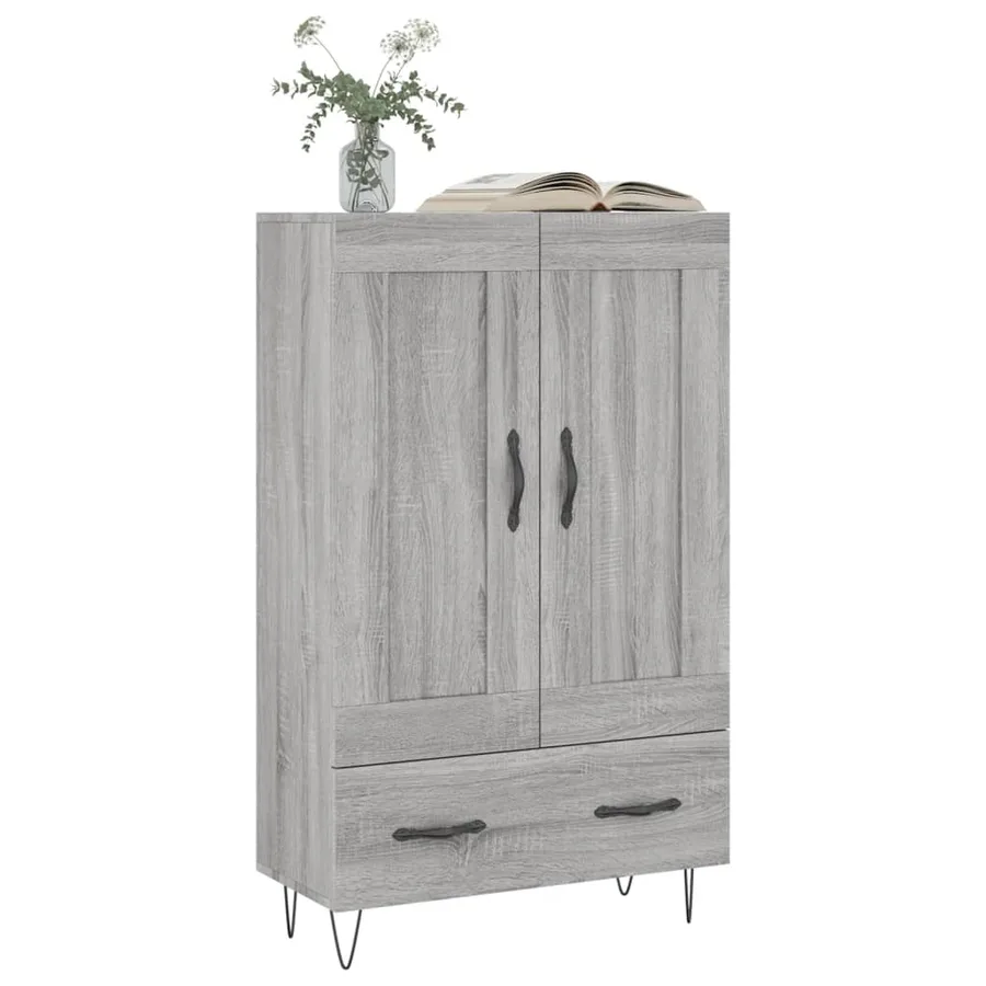 Buffet haut sonoma gris 69,5x31x115 cm bois d'ingénierie - 3