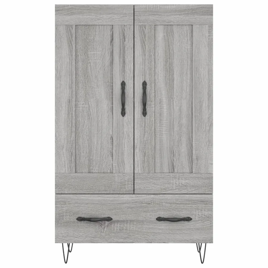 Buffet haut sonoma gris 69,5x31x115 cm bois d'ingénierie - 5