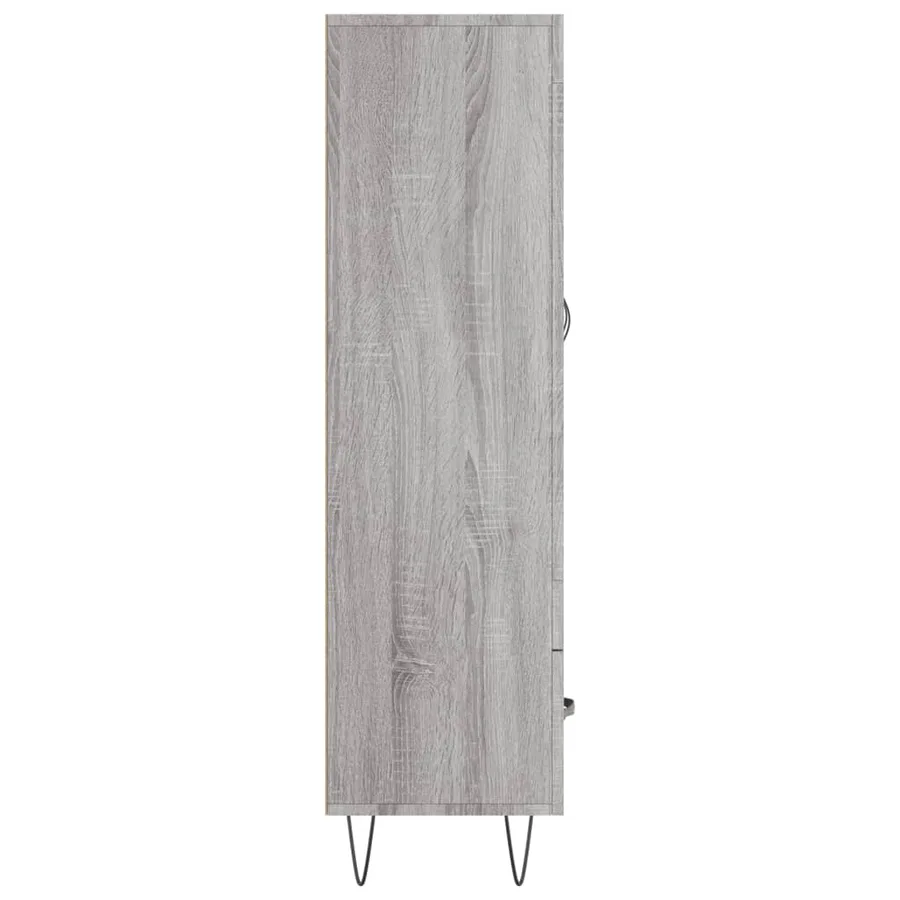 Buffet haut sonoma gris 69,5x31x115 cm bois d'ingénierie - 7