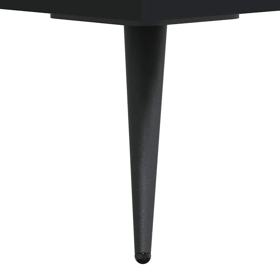 Buffet haut noir 69,5x31x115 cm bois d'ingénierie - 11