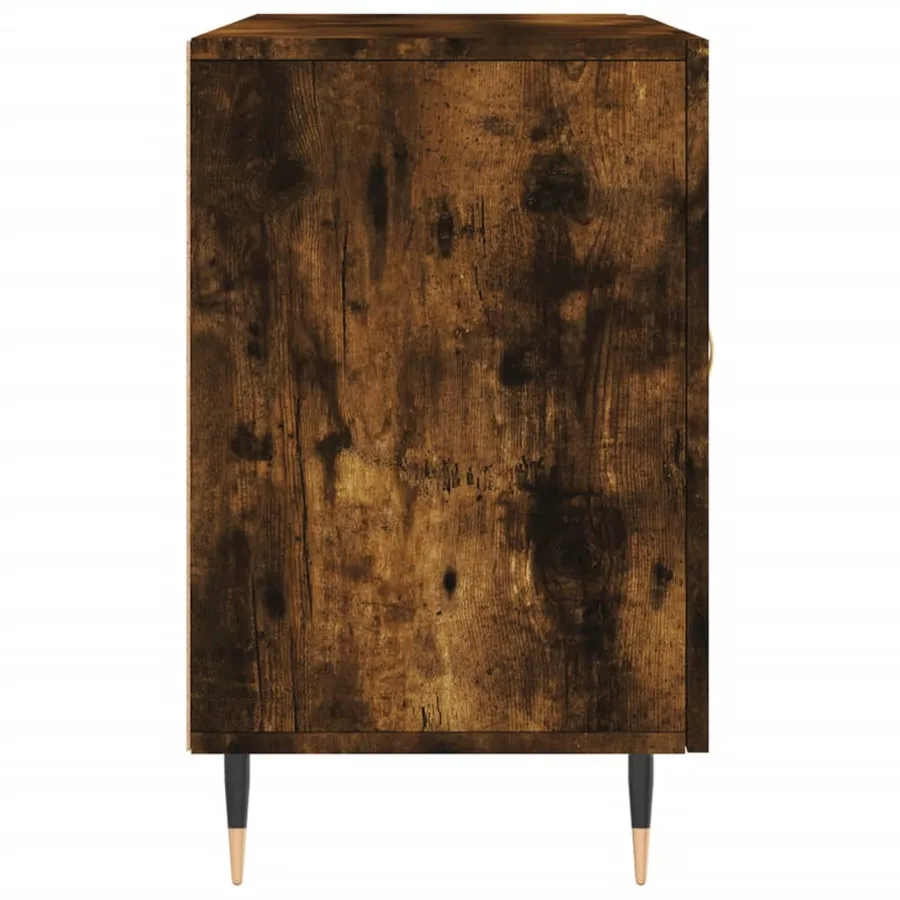 Buffet chêne fumé 100x36x60 cm bois d'ingénierie - 7