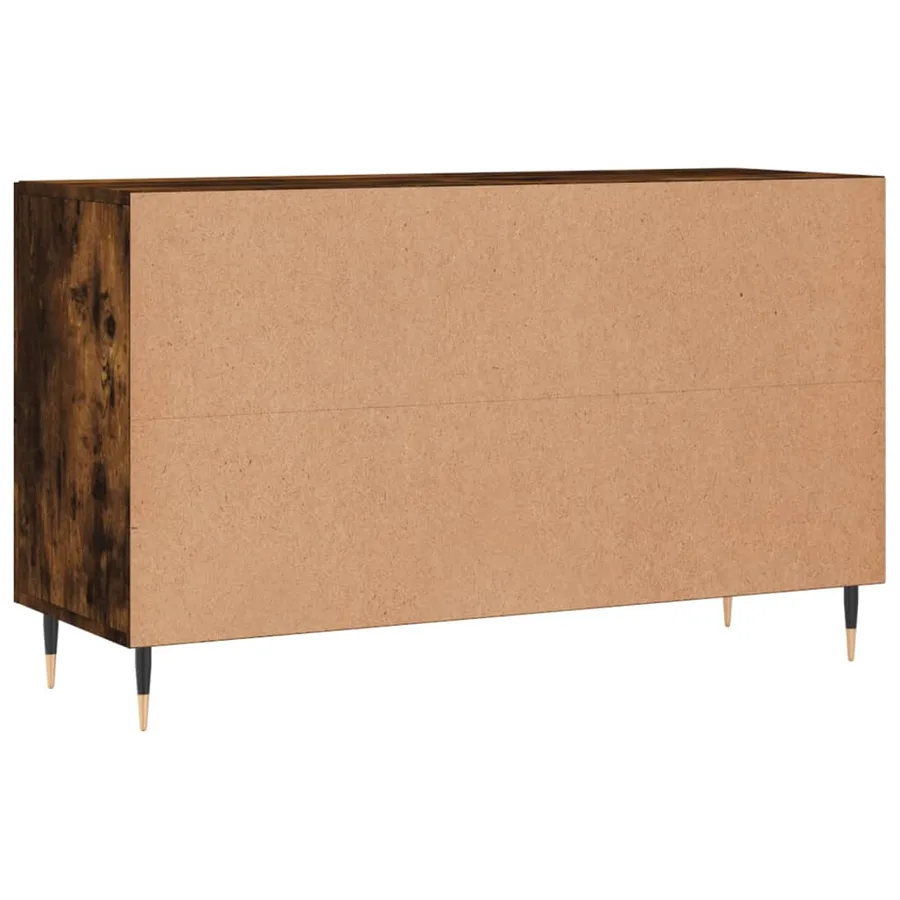 Buffet chêne fumé 100x36x60 cm bois d'ingénierie - 8