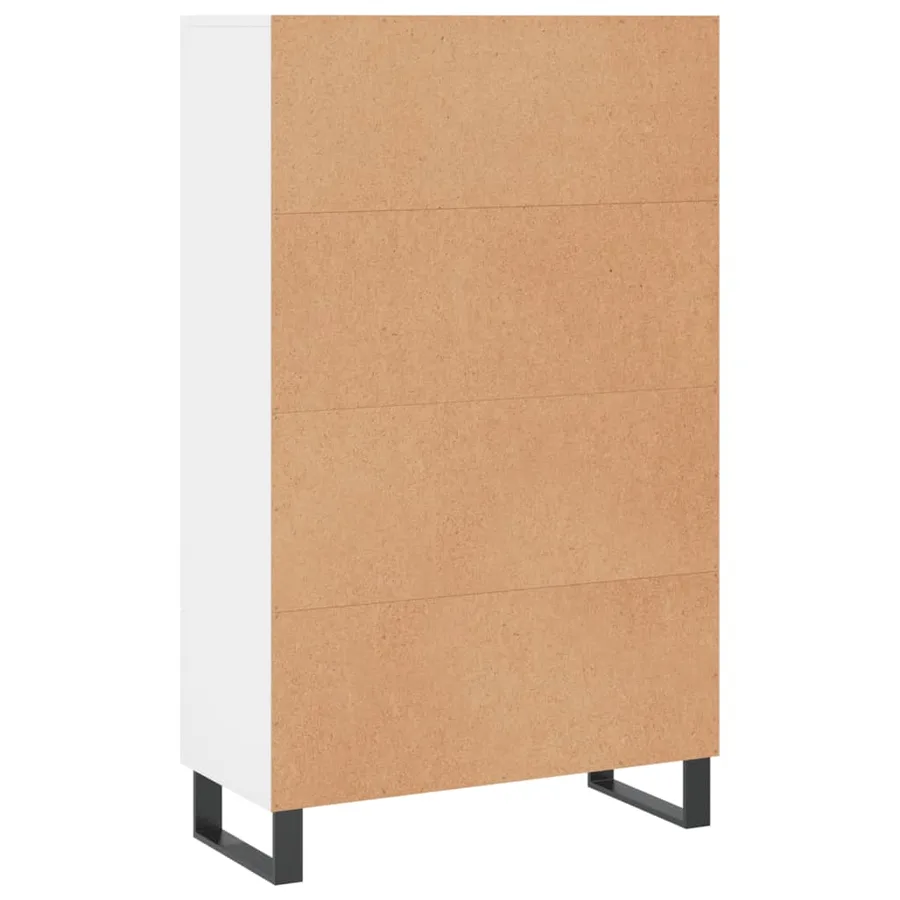 Buffet haut blanc 69,5x31x115 cm bois d'ingénierie - 8