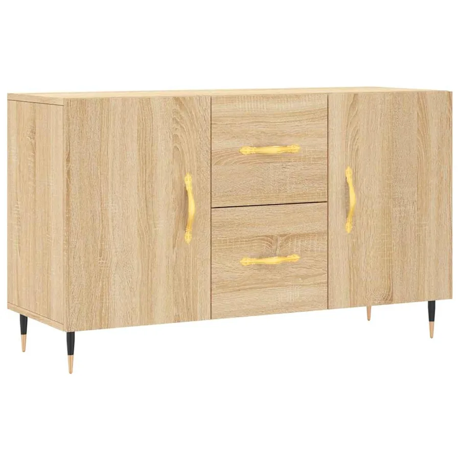 Buffet chêne sonoma 100x36x60 cm bois d'ingénierie - 2