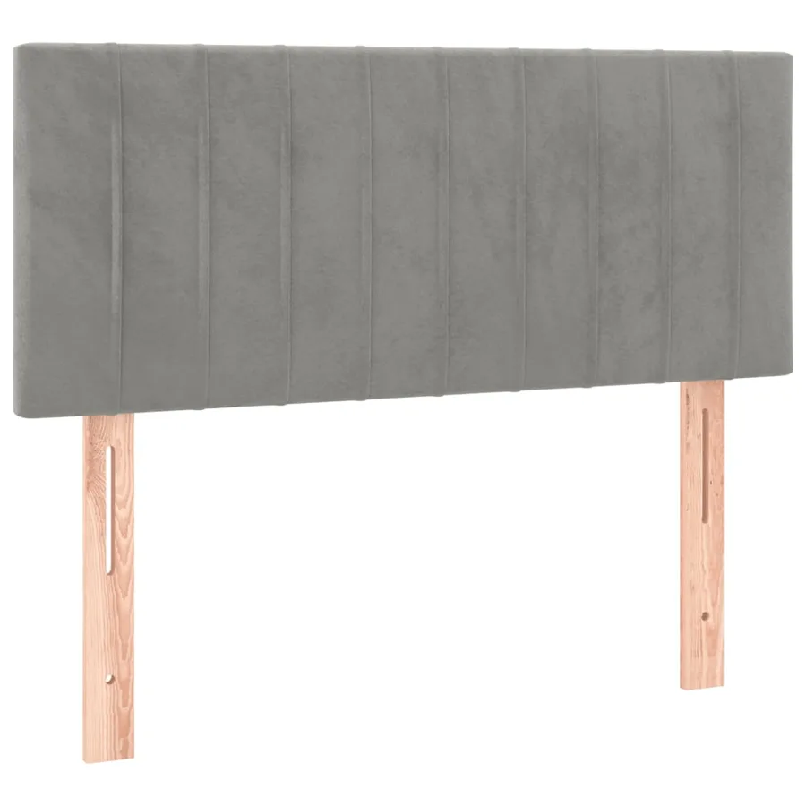 Sommier à lattes de lit et matelas et LED Gris clair 90x190cm - 7