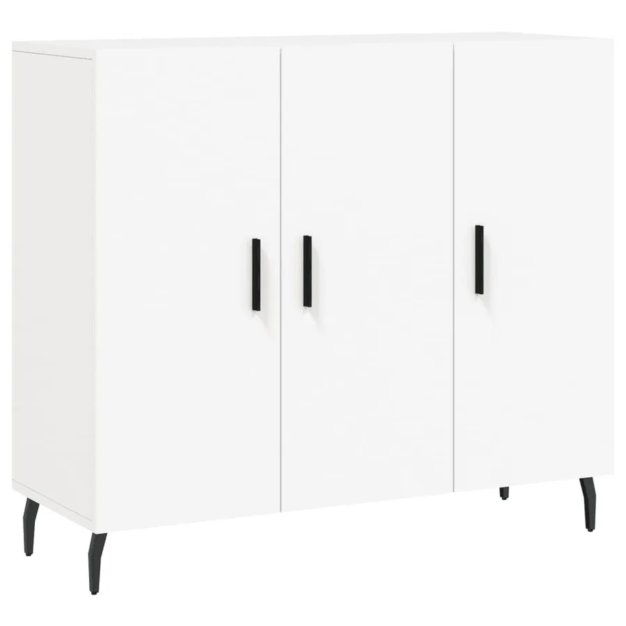 Buffet blanc 90x34x80 cm bois d'ingénierie - 2