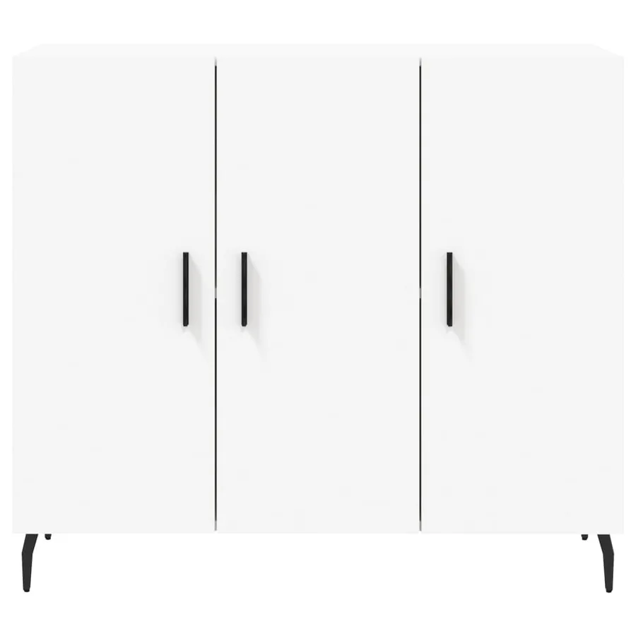 Buffet blanc 90x34x80 cm bois d'ingénierie - 6