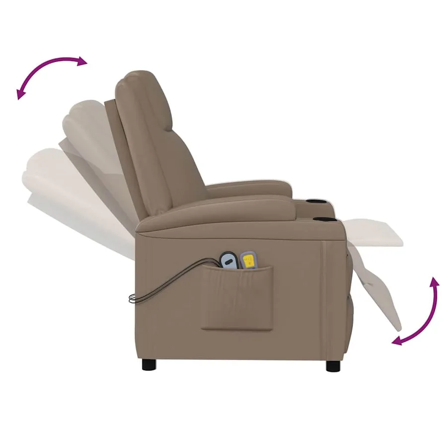 Fauteuil de massage électrique Cappuccino Similicuir - 7