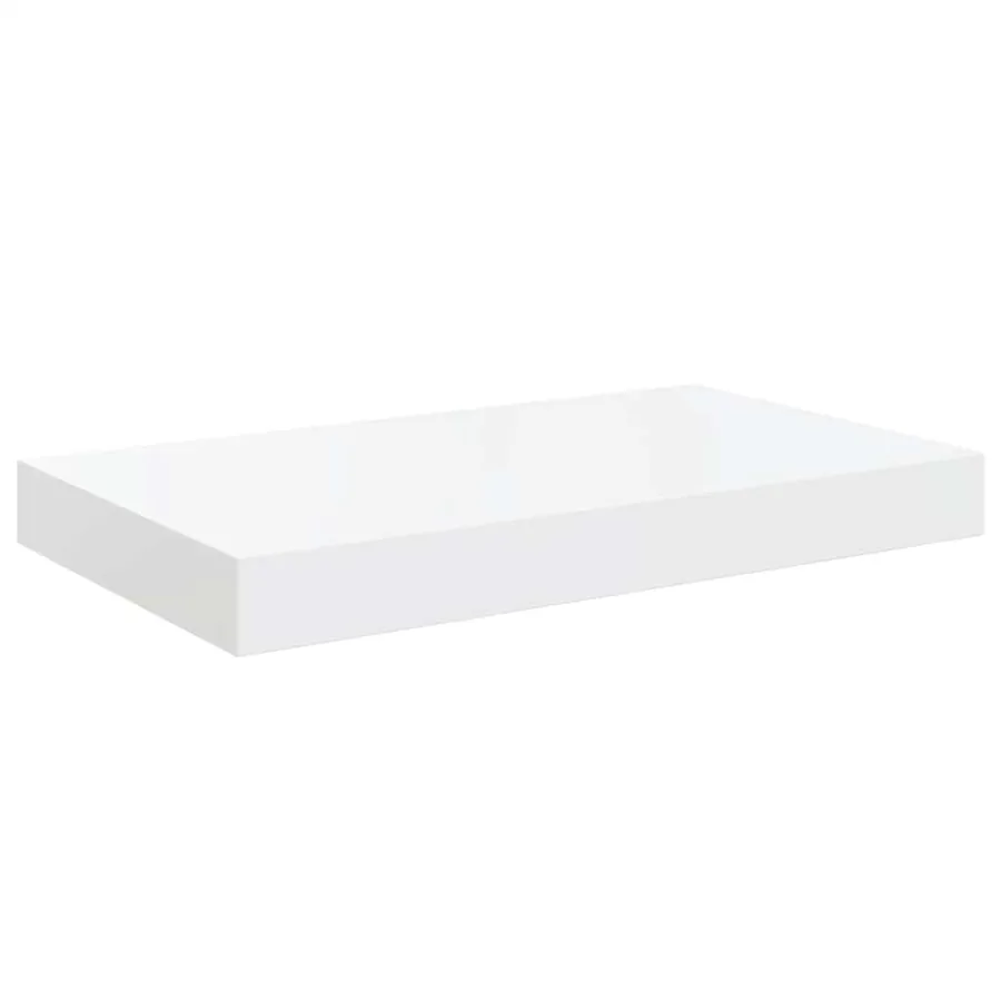 Étagère murale flottante 2 pcs Blanc brillant 40x23,5x3,8 cm MDF - 7