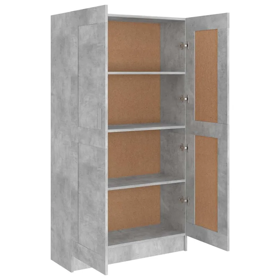 Bibliothèque Gris béton 82,5x30,5x150 cm Bois d’ingénierie - 5