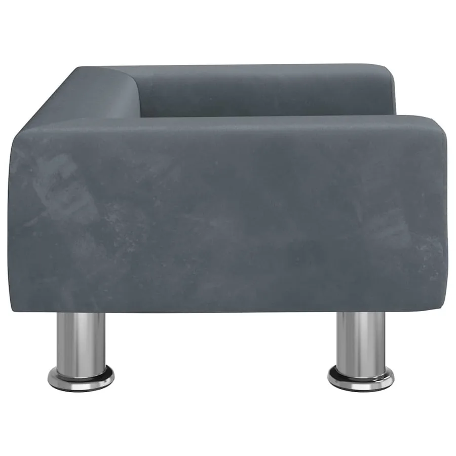 Lit pour chien gris foncé 50x40x26,5 cm velours - 4