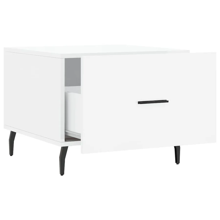 Tables basses 2 pcs blanc brillant 50x50x40cm bois d'ingénierie - 7