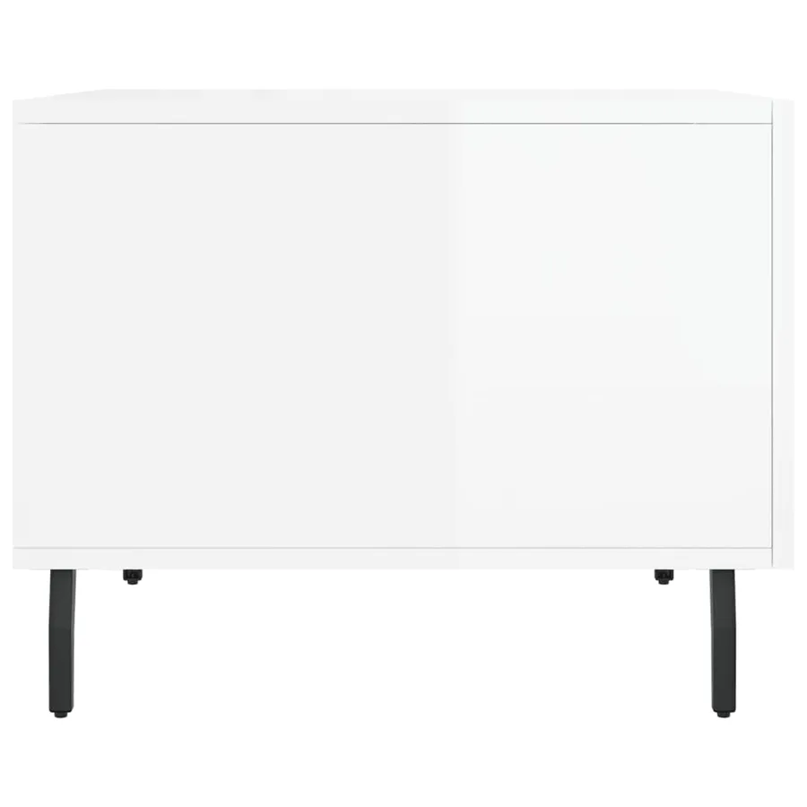 Tables basses 2 pcs blanc brillant 50x50x40cm bois d'ingénierie - 8