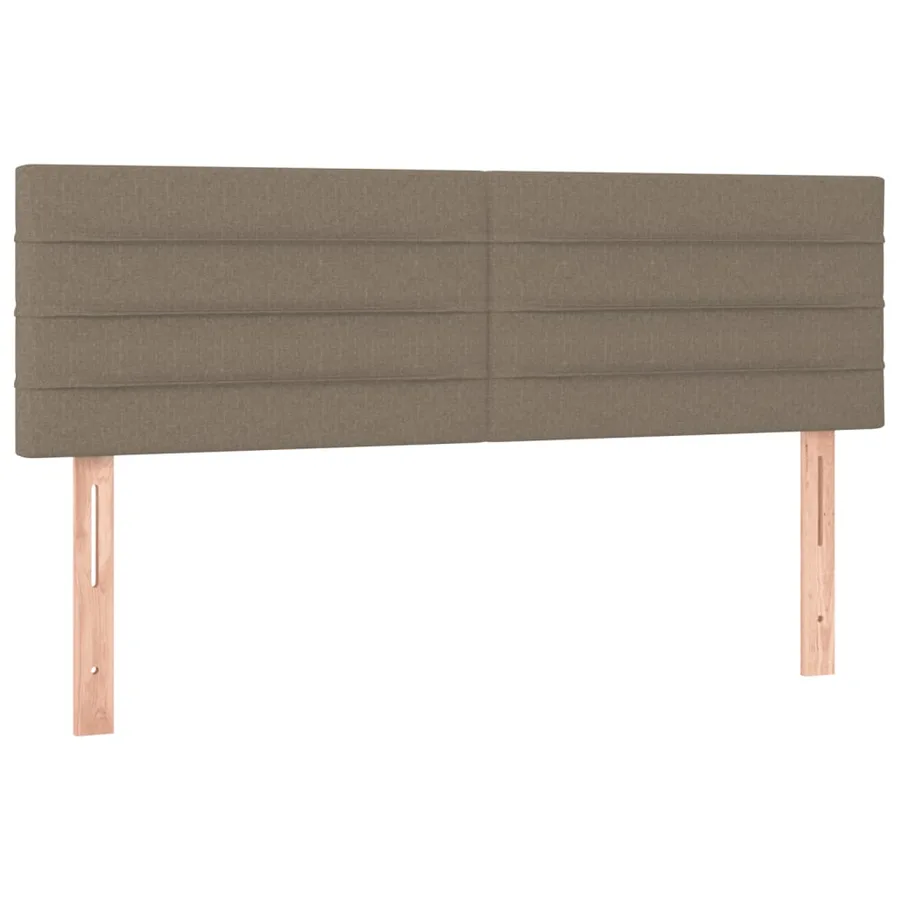 Sommier à lattes de lit avec matelas LED Taupe 140x190 cm Tissu - 7