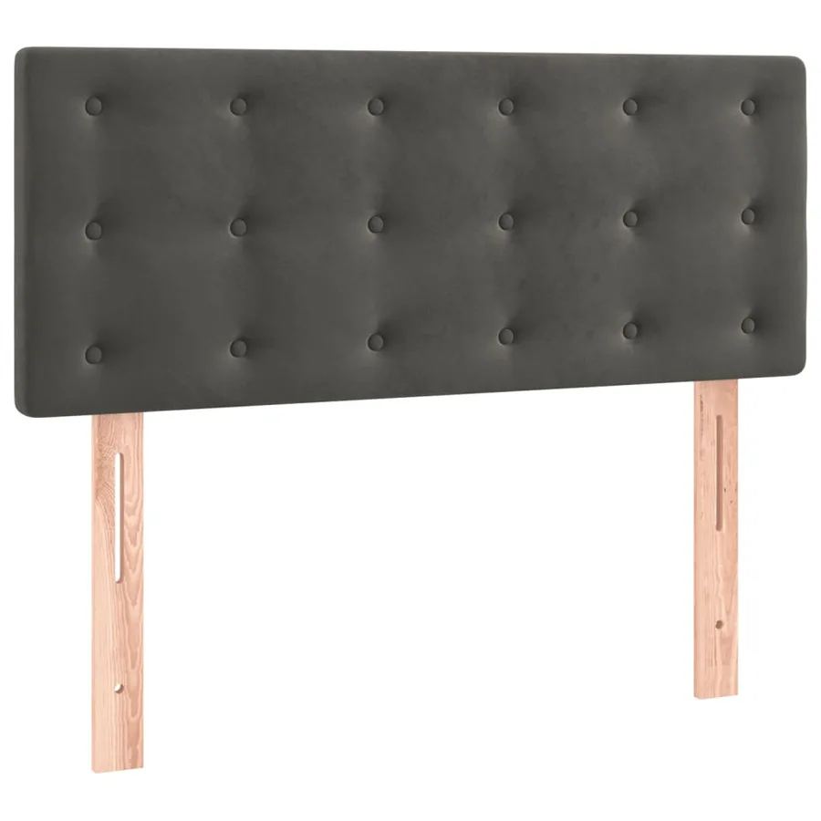 Sommier à lattes de lit avec matelas et LED Gris foncé 90x190cm - 7