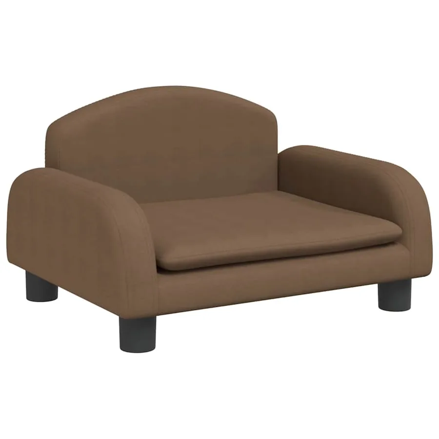 Lit pour chien marron 50x40x30 cm tissu - 2
