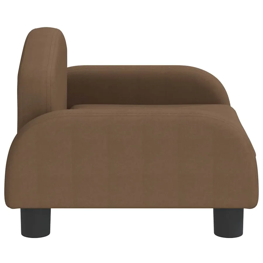 Lit pour chien marron 50x40x30 cm tissu - 4