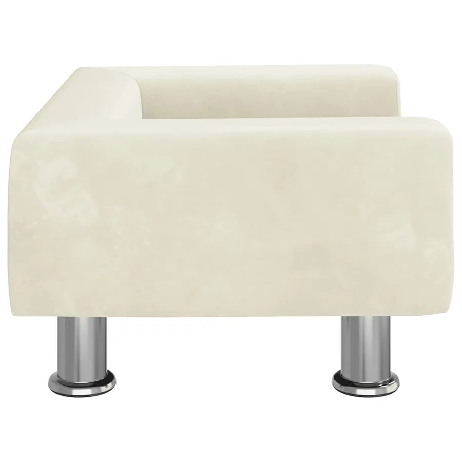 Lit pour chien crème 50x40x26,5 cm velours - 4